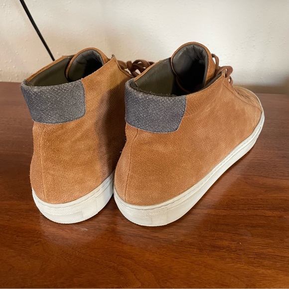 Atelier Munroe Light Brown Perforated Suede High Top Sneaker size 13 - Picture 2 of 5